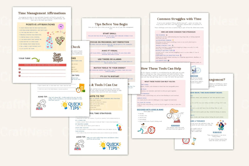 Effective ADHD Time Management Worksheets - CraftNest - Digital Crafting and Art