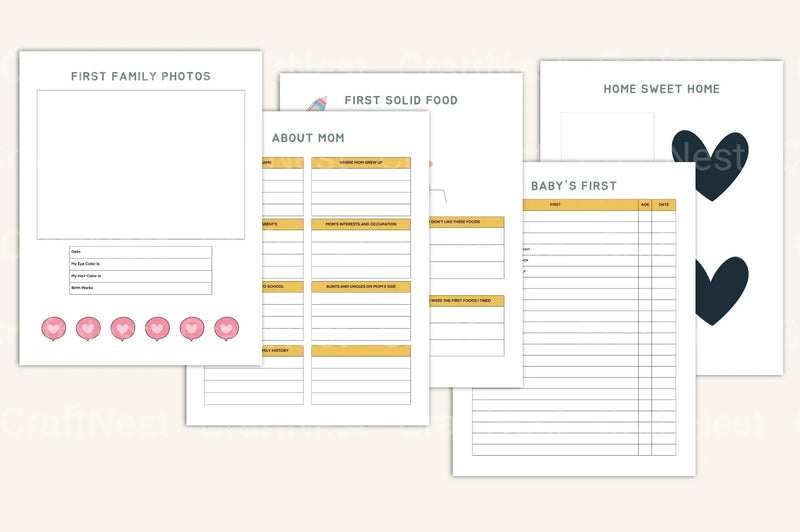 Baby Milestone Tracker - CraftNest - Digital Crafting and Art