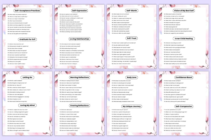 Self Love Prompts for Personal Growth - CraftNest - Digital Crafting and Art