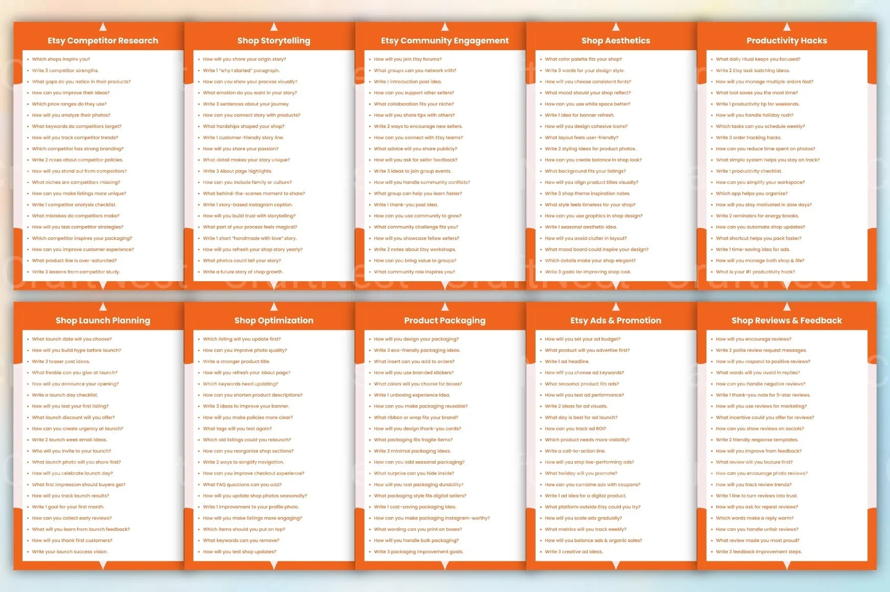 Etsy Seller Starter Prompts Book - CraftNest - Digital Crafting and Art