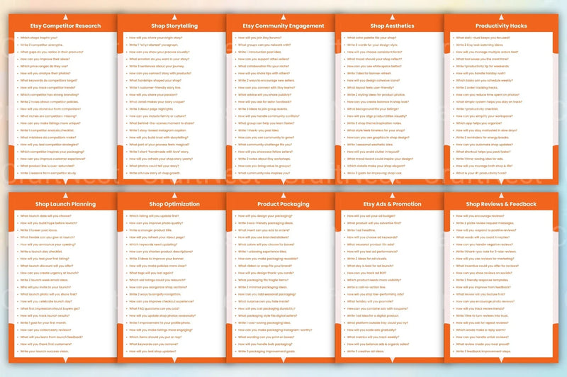 Etsy Seller Starter Prompts Book - CraftNest - Digital Crafting and Art