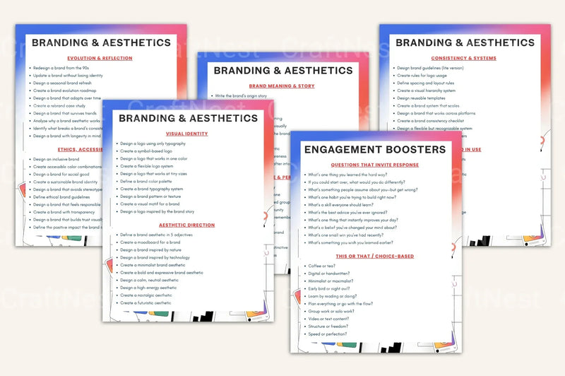 Social Media Prompt Book for Creative Engagement - CraftNest - Digital Crafting and Art