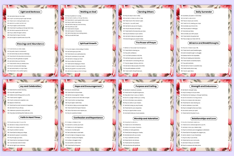 Prayer Prompts Guide for Inspiration - CraftNest - Digital Crafting and Art