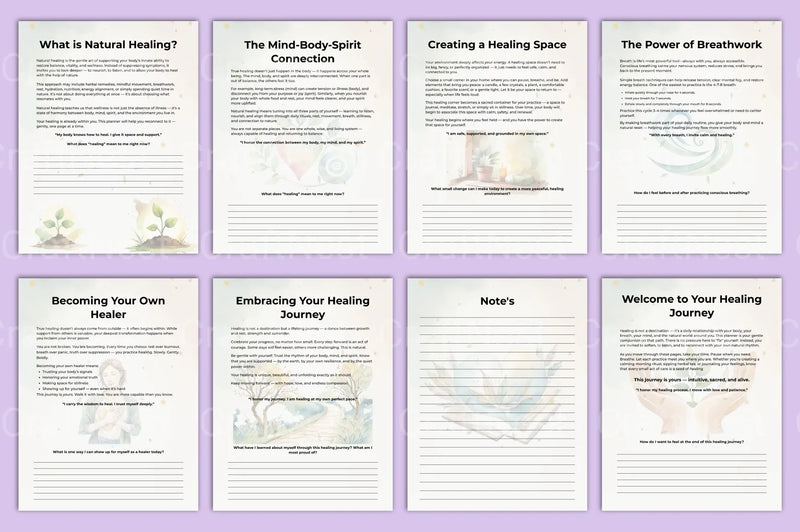 Natural Healing Guidance Planner - CraftNest - Digital Crafting and Art