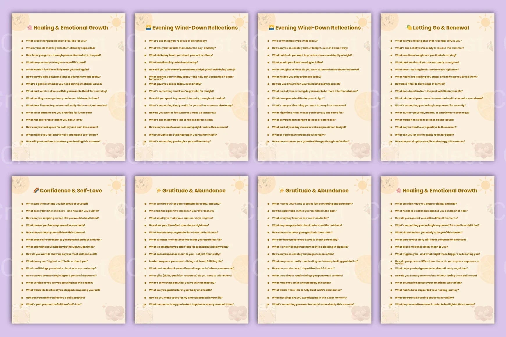 Summer Self-Reflection Prompts for Personal Growth - CraftNest - Digital Crafting and Art