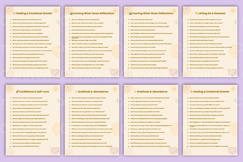 Summer Self-Reflection Prompts for Personal Growth - CraftNest - Digital Crafting and Art