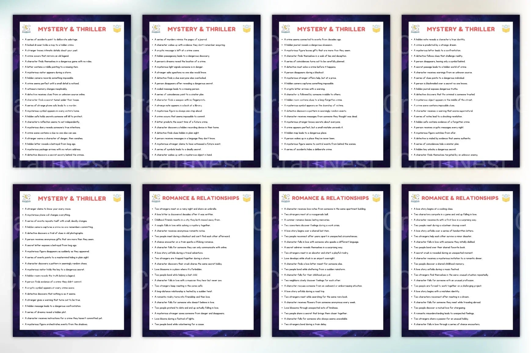 Creative Short Story Prompts Book - CraftNest - Digital Crafting and Art