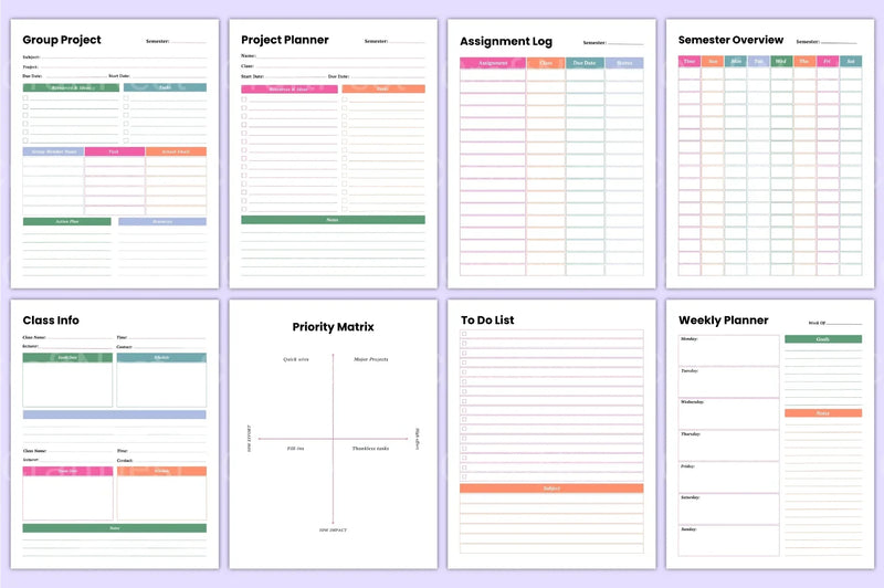 Student Planner 2023 - CraftNest - Digital Crafting and Art