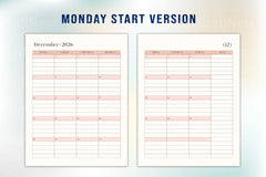 Monthly Organizer Template - CraftNest - Digital Crafting and Art