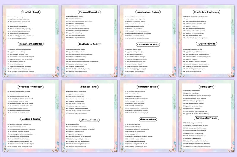 Gratitude Prompts for Daily Reflection - CraftNest - Digital Crafting and Art