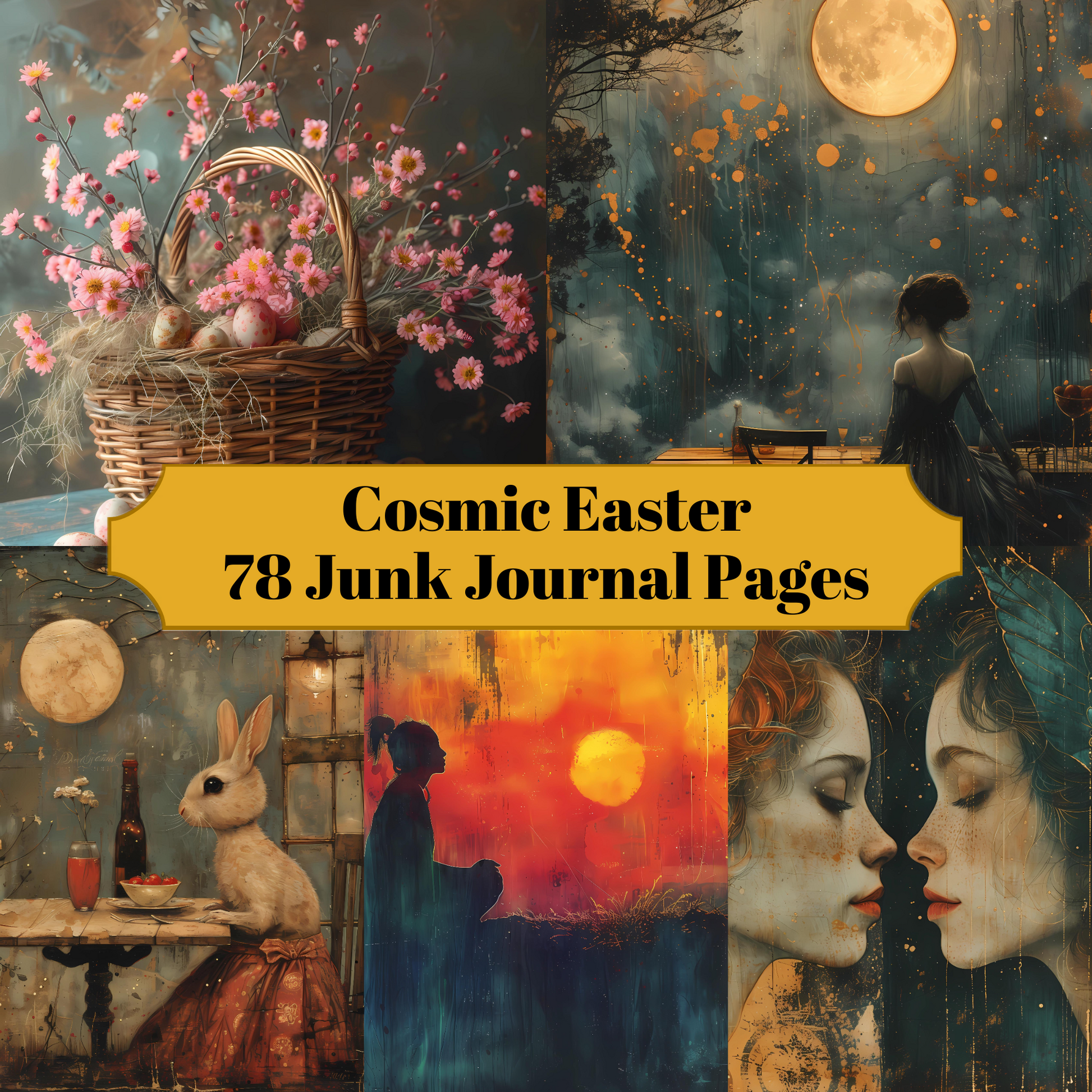 Cosmic Easter Junk Journal Pages - CraftNest