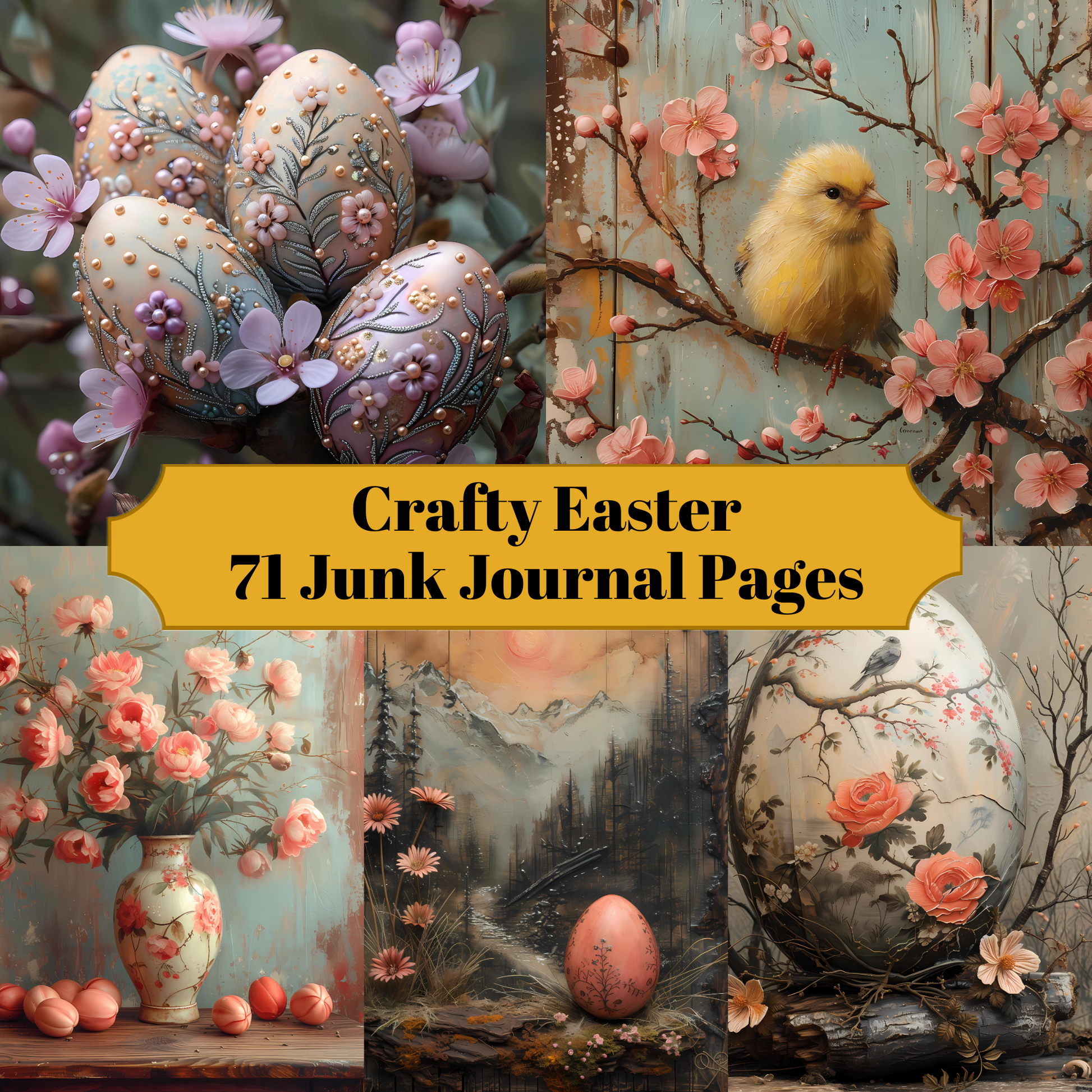 Crafty Easter Junk Journal Pages - CraftNest