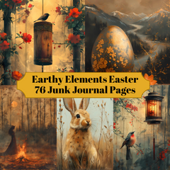 Earthy Elements Easter Junk Journal Pages - CraftNest