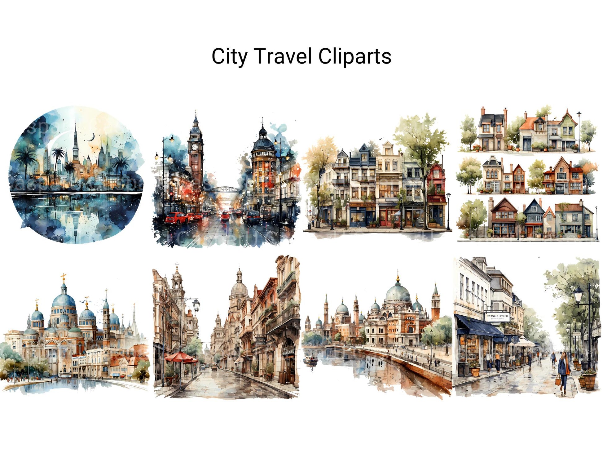 City Travel Clipart - CraftNest