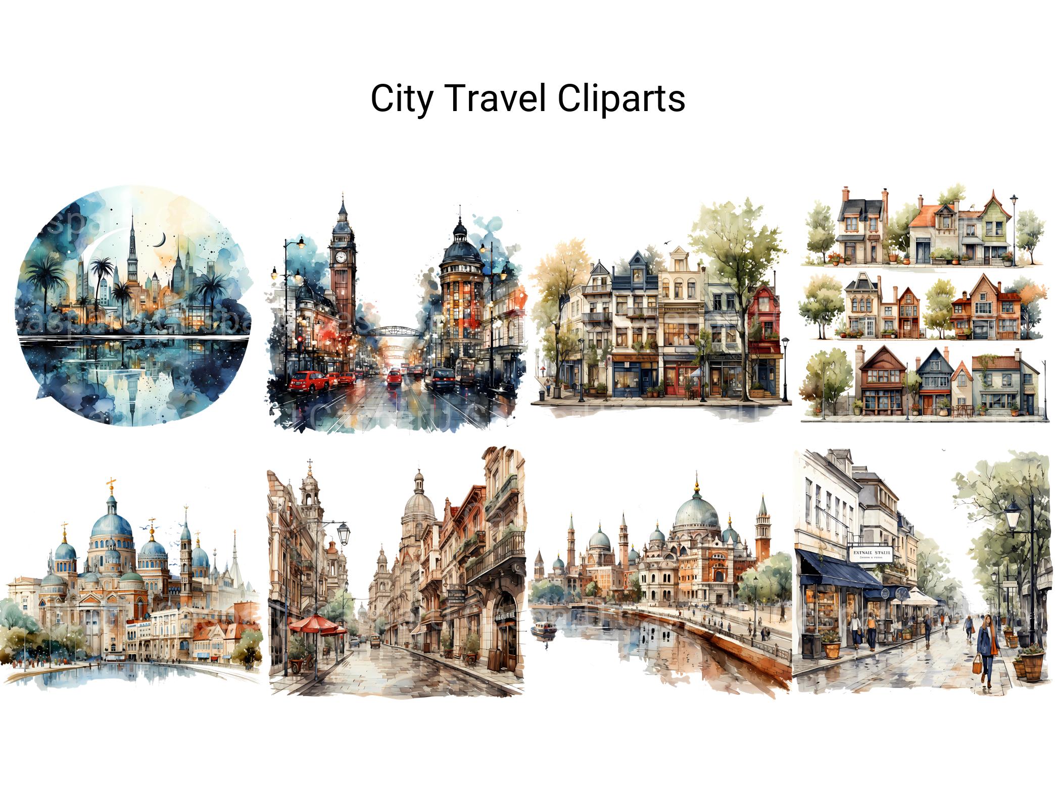 City Travel Clipart - CraftNest