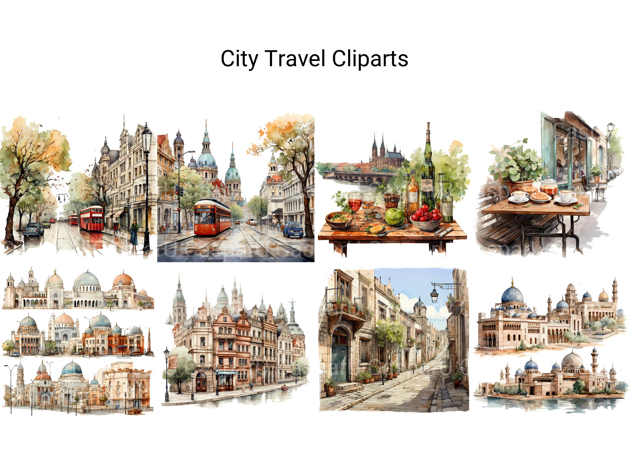 City Travel Clipart - CraftNest