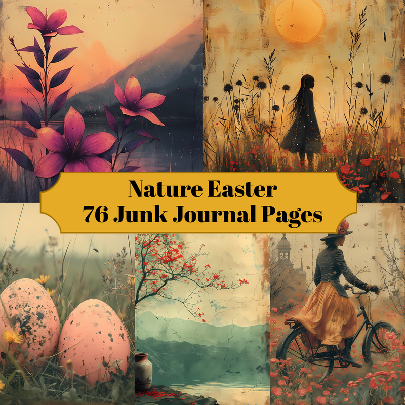 Nature Easter Junk Journal Pages - CraftNest