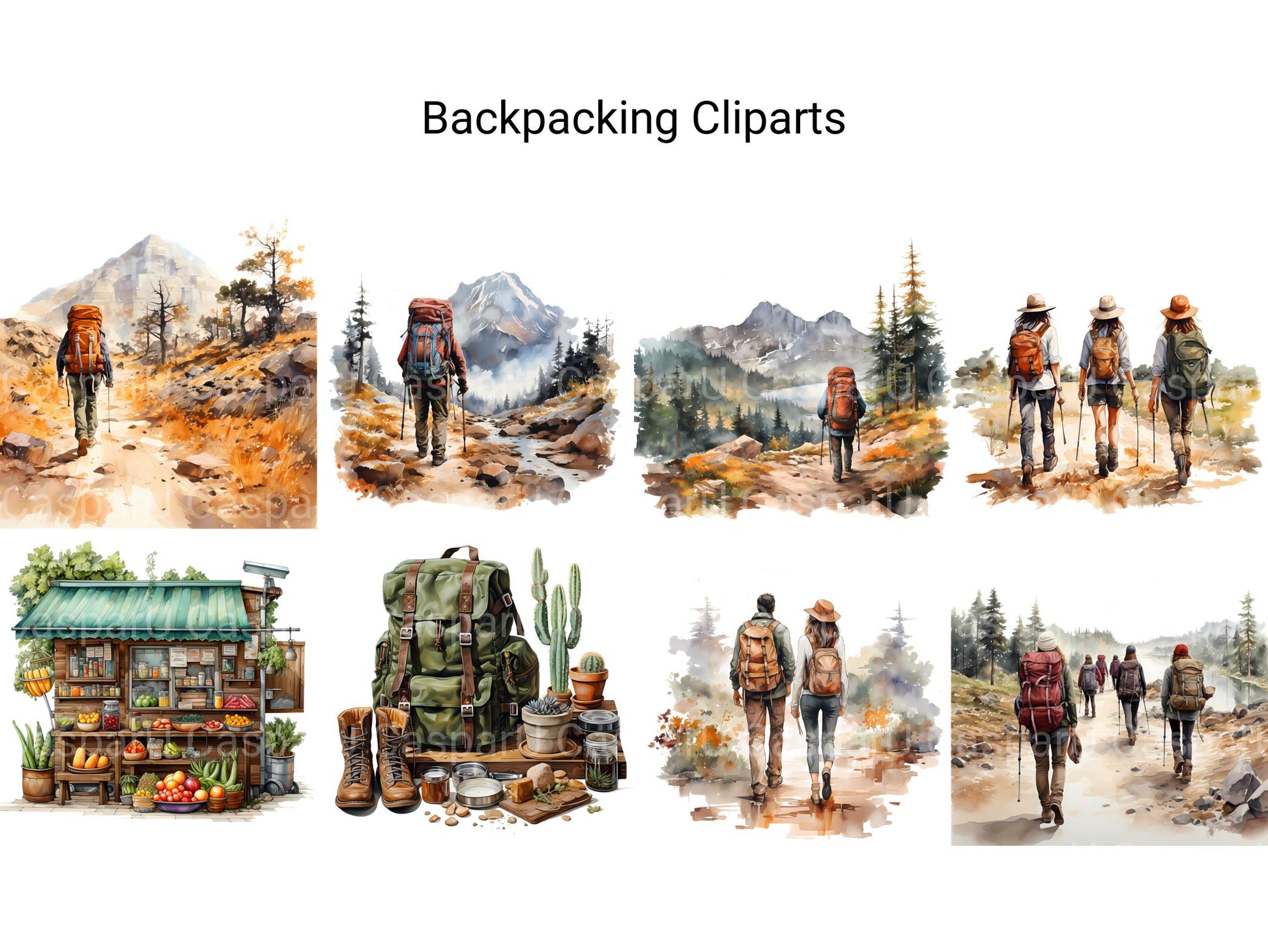 Backpacking Clipart - CraftNest