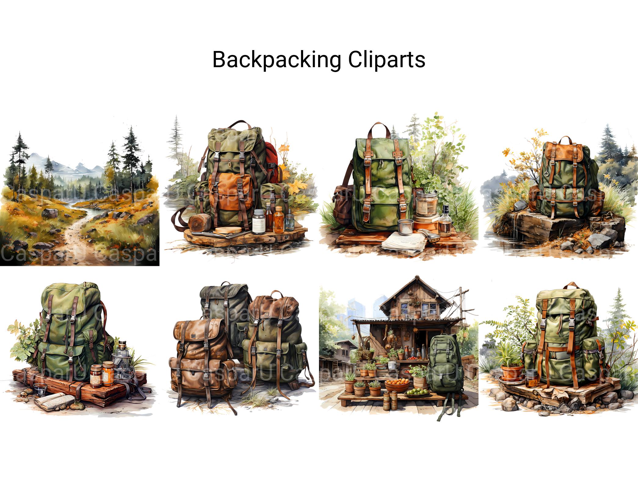 Backpacking Clipart - CraftNest