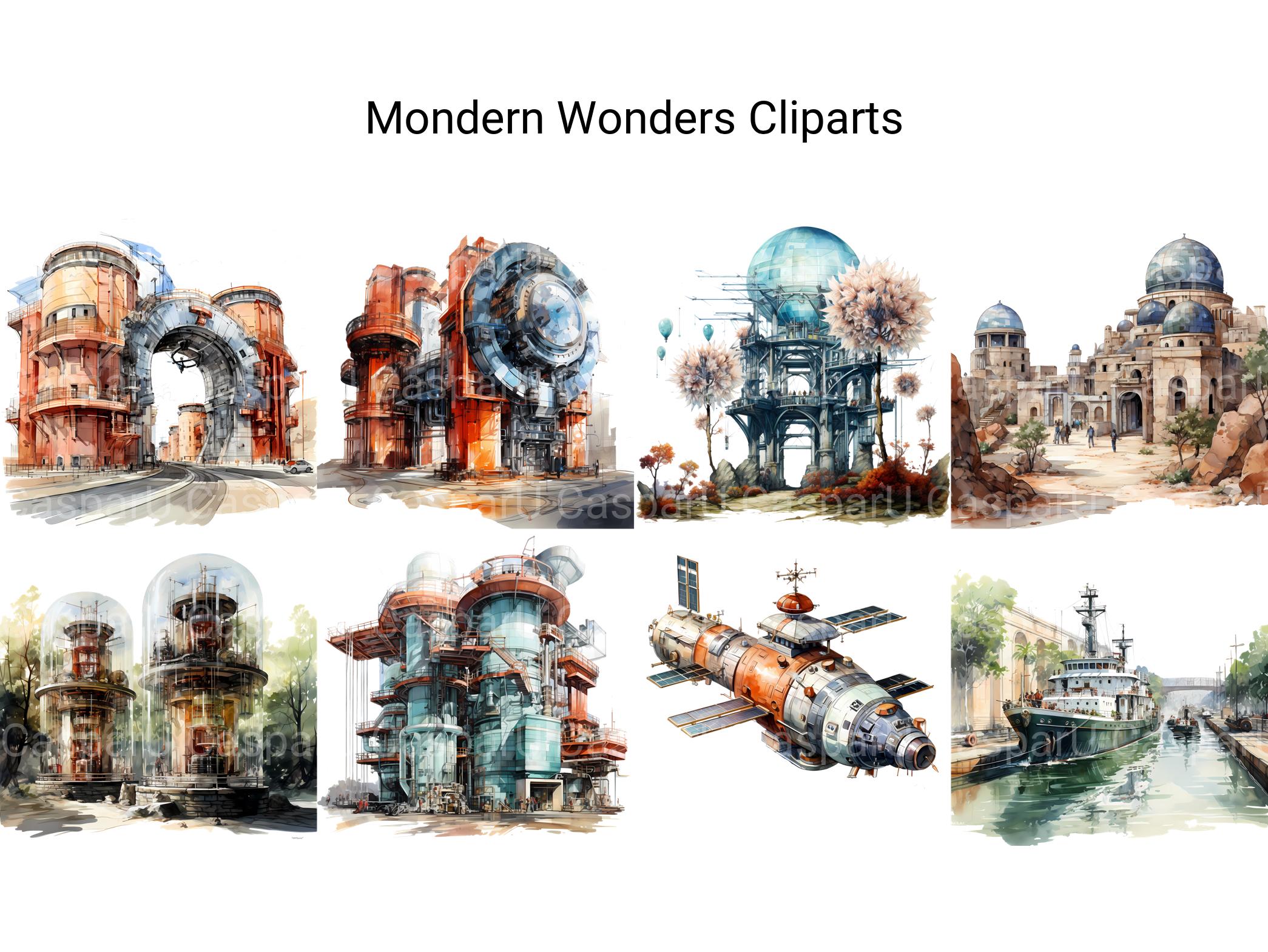 Modern Wonders Clipart - CraftNest