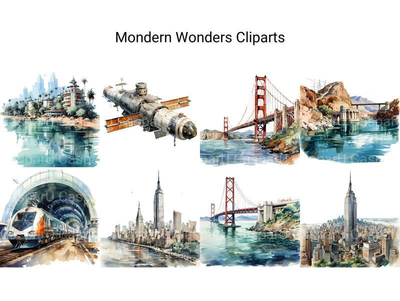 Modern Wonders Clipart - CraftNest