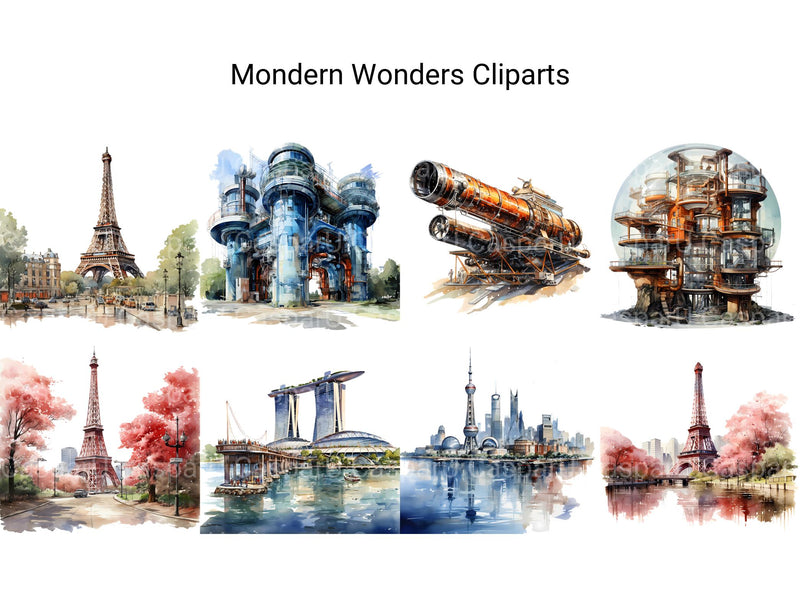 Modern Wonders Clipart - CraftNest