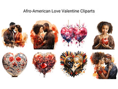 Afro-American Love Valentine Clipart - CraftNest