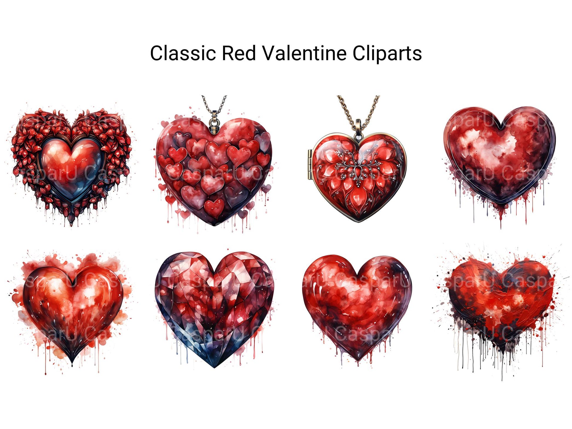 Classic Red Valentine Clipart - CraftNest