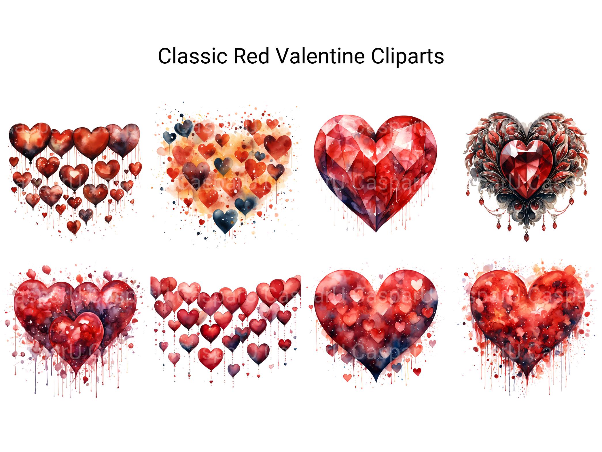 Classic Red Valentine Clipart - CraftNest