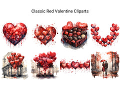 Classic Red Valentine Clipart - CraftNest