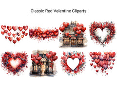 Classic Red Valentine Clipart - CraftNest