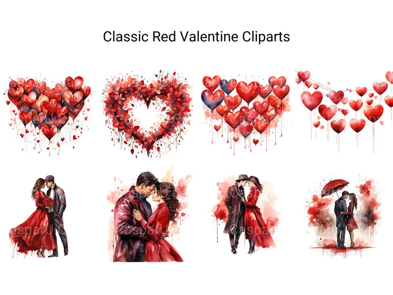 Classic Red Valentine Clipart - CraftNest