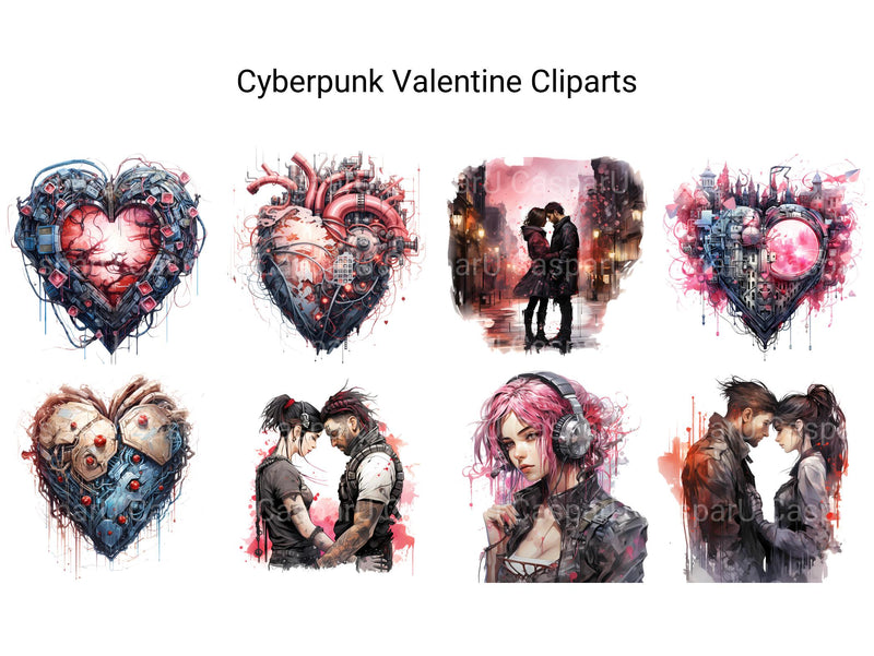 Cyberpunk Valentine Clipart - CraftNest