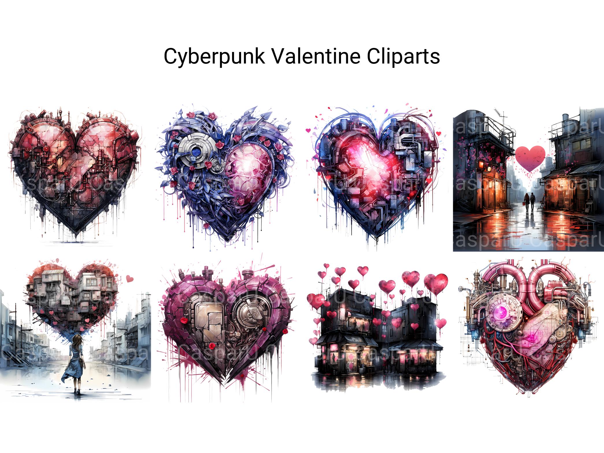 Cyberpunk Valentine Clipart - CraftNest