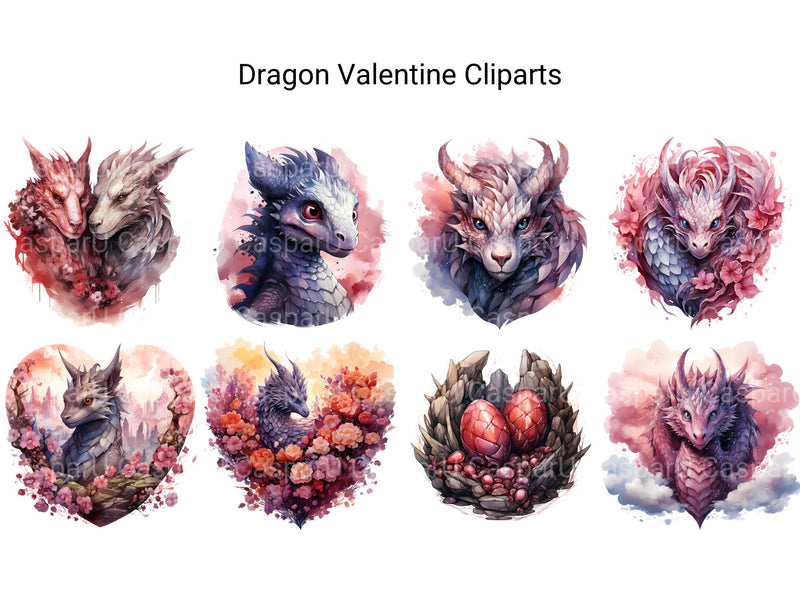 Dragon Valentine Clipart - CraftNest