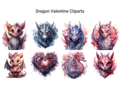 Dragon Valentine Clipart - CraftNest