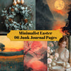 Minimalistische Oster -Junk -Journal -Seiten
