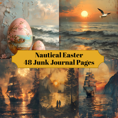 Nautical Easter Junk Journal Pages - CraftNest