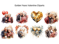 Golden Years Valentine Clipart - CraftNest