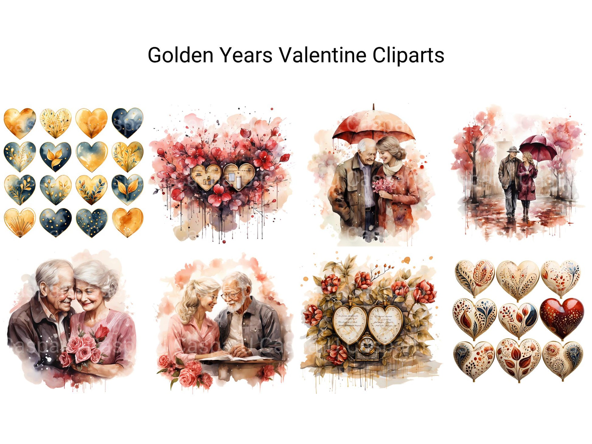 Golden Years Valentine Clipart - CraftNest