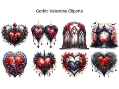 Gothic Valentine Clipart - CraftNest