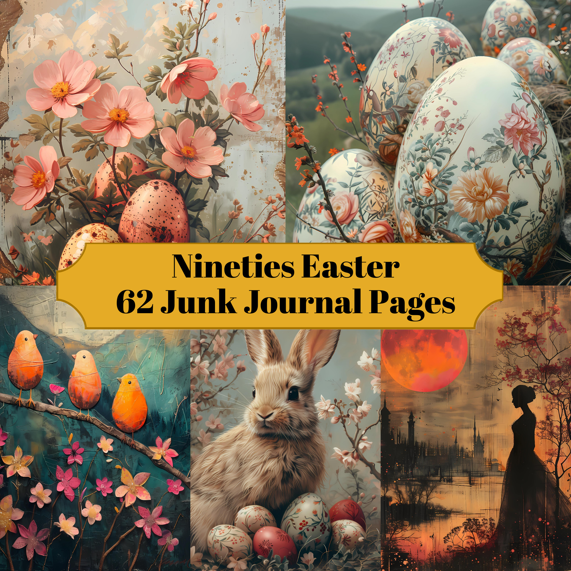 Nineties Easter Junk Journal Pages - CraftNest