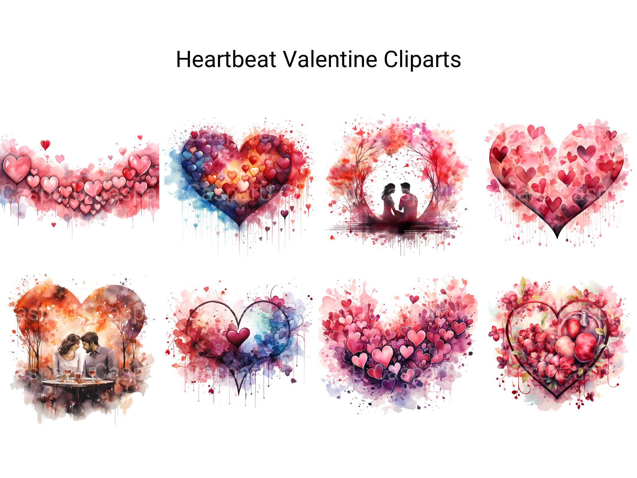 Heartbeat Valentine Clipart - CraftNest