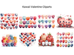 Kawaii Valentine Clipart - CraftNest