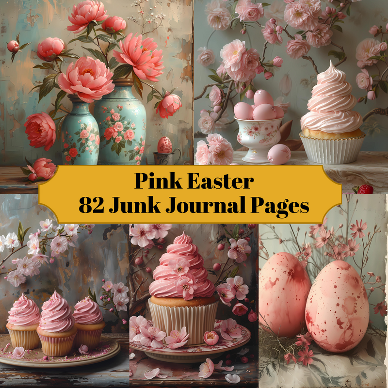 Pink Easter Junk Journal Pages - CraftNest