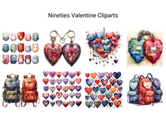 Nineties Valentine Clipart - CraftNest