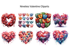 Nineties Valentine Clipart - CraftNest