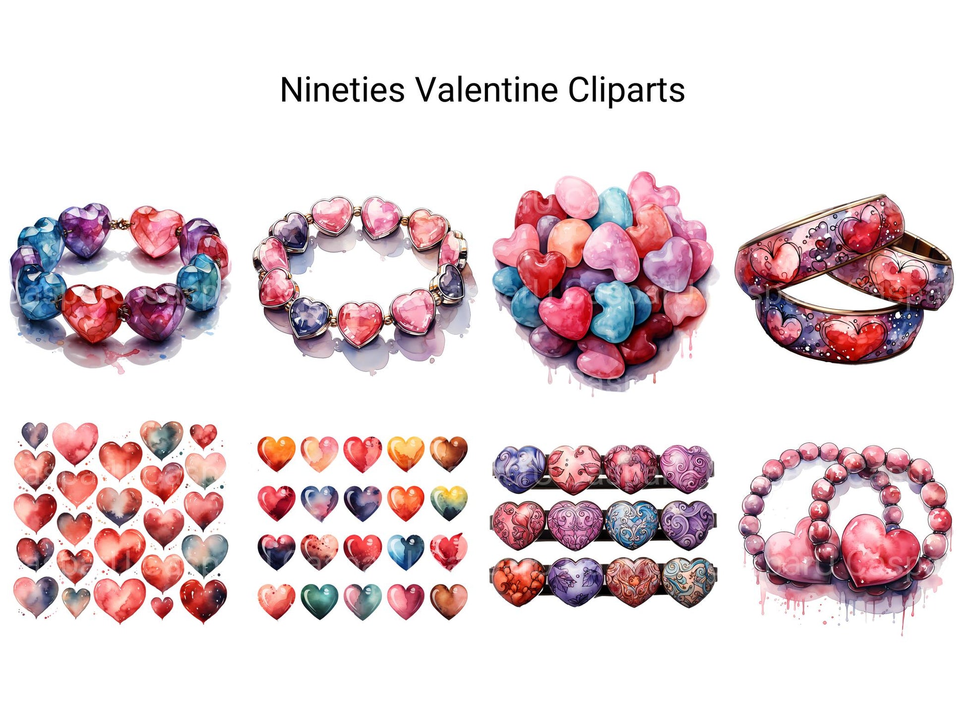 Nineties Valentine Clipart - CraftNest