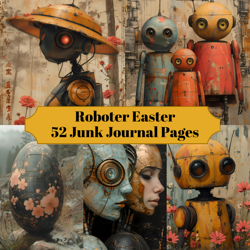 Roboter Easter Junk Journal Pages - CraftNest