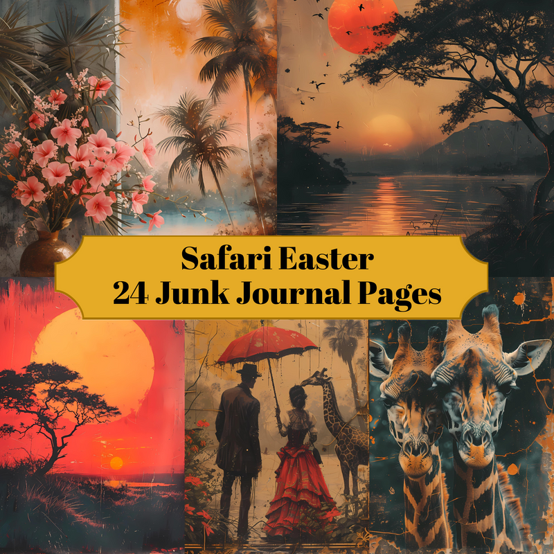 Safari Easter Junk Journal Pages - CraftNest